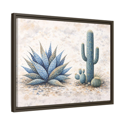Blue Desert Botanicals Matte Canvas, Framed (Multi - color) - ZumBuys