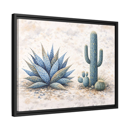 Blue Desert Botanicals Matte Canvas, Framed (Multi - color) - ZumBuys