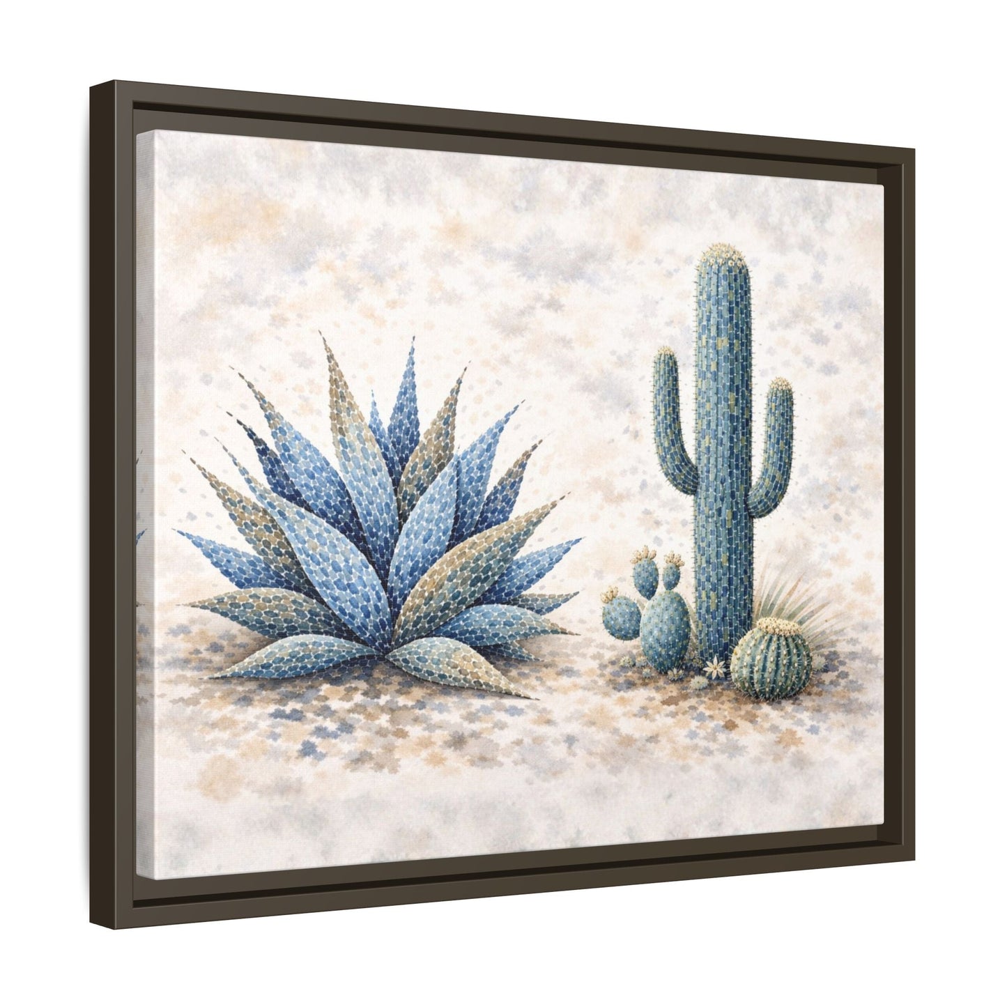 Blue Desert Botanicals Matte Canvas, Framed (Multi - color) - ZumBuys