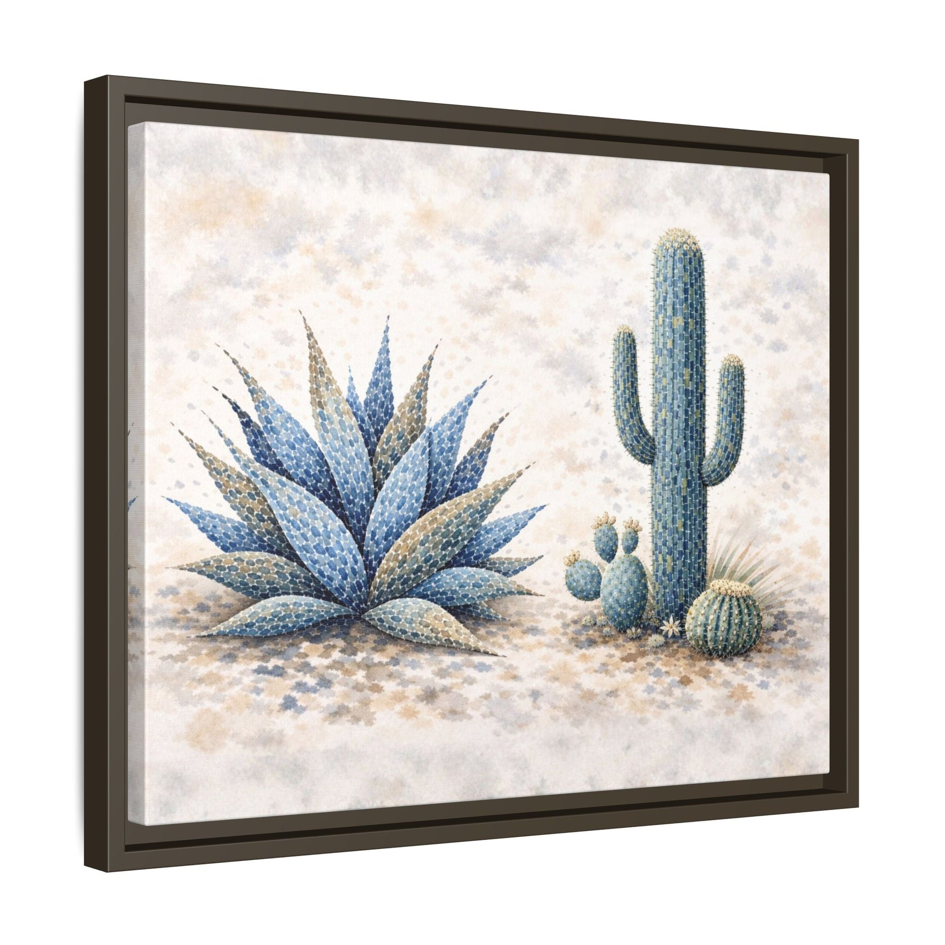 Blue Desert Botanicals Matte Canvas, Framed (Multi - color) - ZumBuys