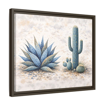 Blue Desert Botanicals Matte Canvas, Framed (Multi - color) - ZumBuys