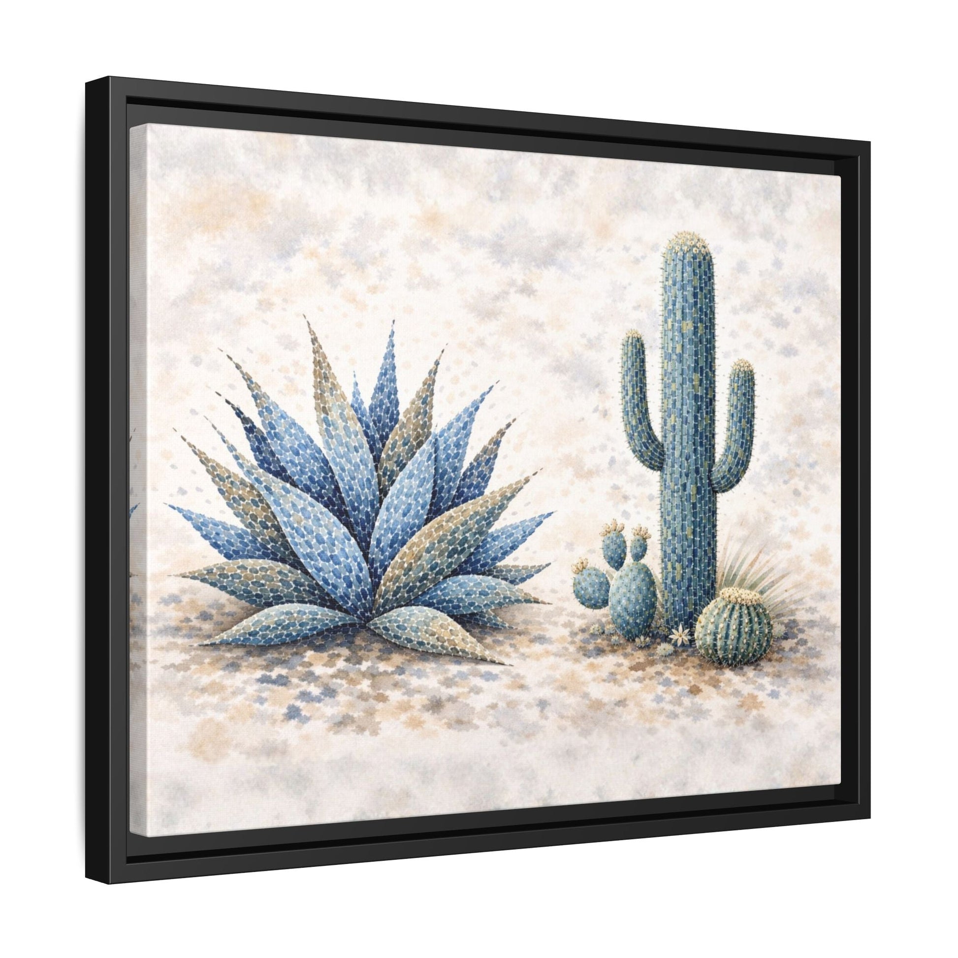 Blue Desert Botanicals Matte Canvas, Framed (Multi - color) - ZumBuys