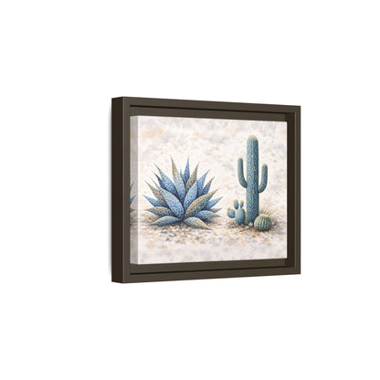 Blue Desert Botanicals Matte Canvas, Framed (Multi - color) - ZumBuys