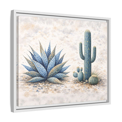 Blue Desert Botanicals Matte Canvas, Framed (Multi - color) - ZumBuys