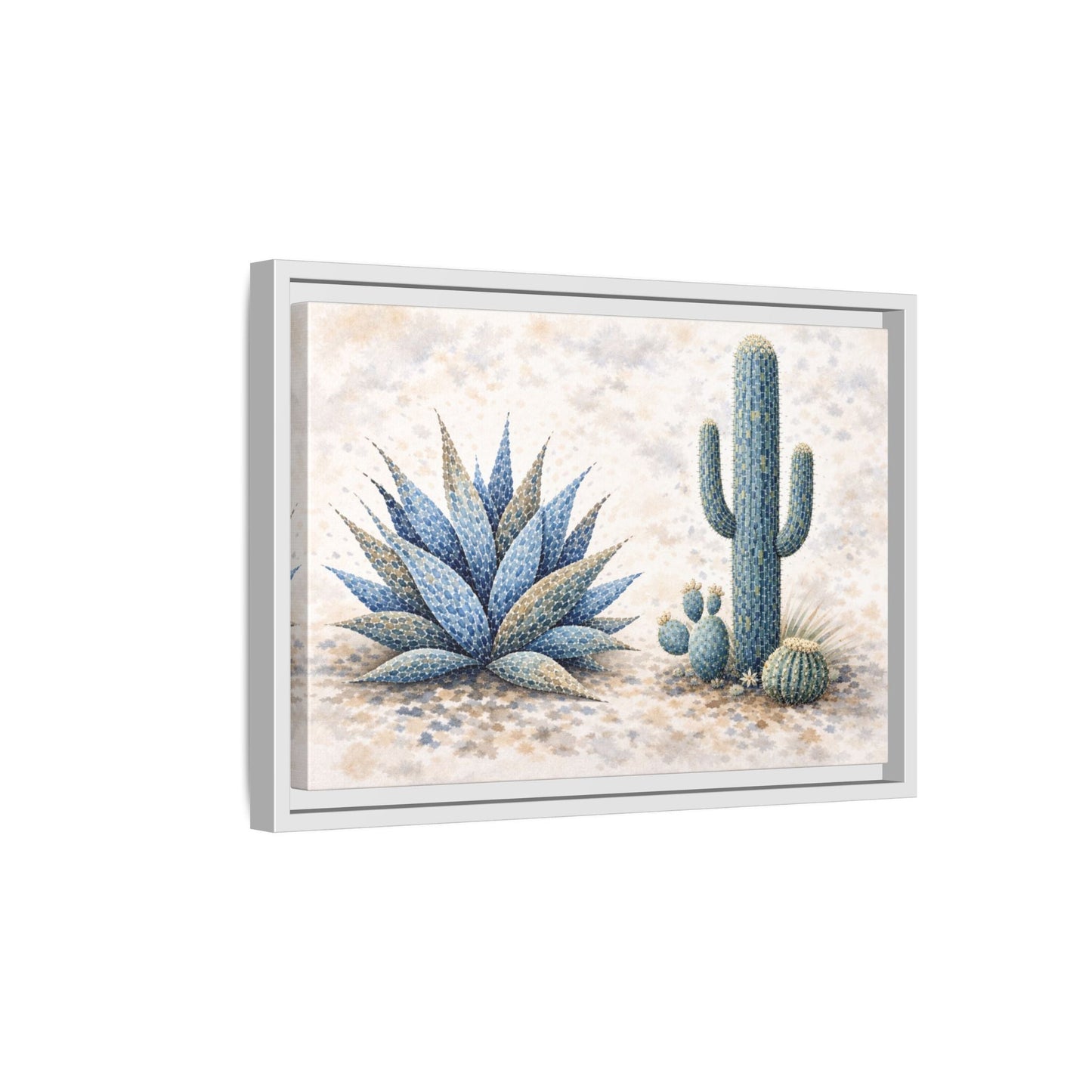 Blue Desert Botanicals Matte Canvas, Framed (Multi - color) - ZumBuys