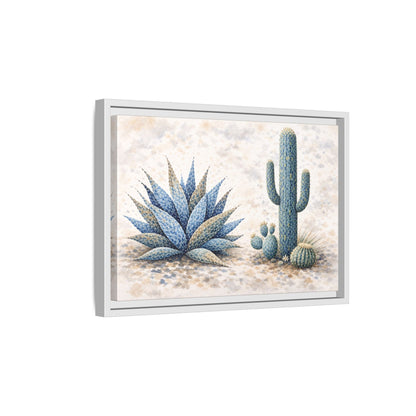 Blue Desert Botanicals Matte Canvas, Framed (Multi - color) - ZumBuys