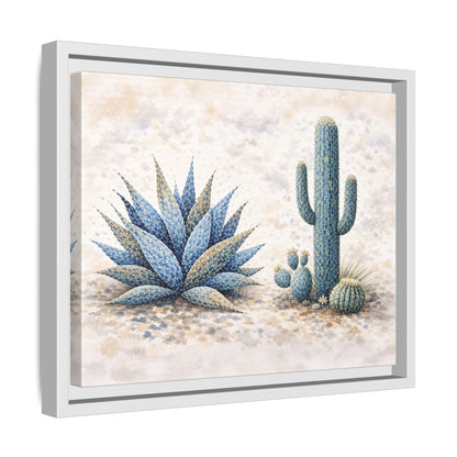 Blue Desert Botanicals Matte Canvas, Framed (Multi - color) - ZumBuys
