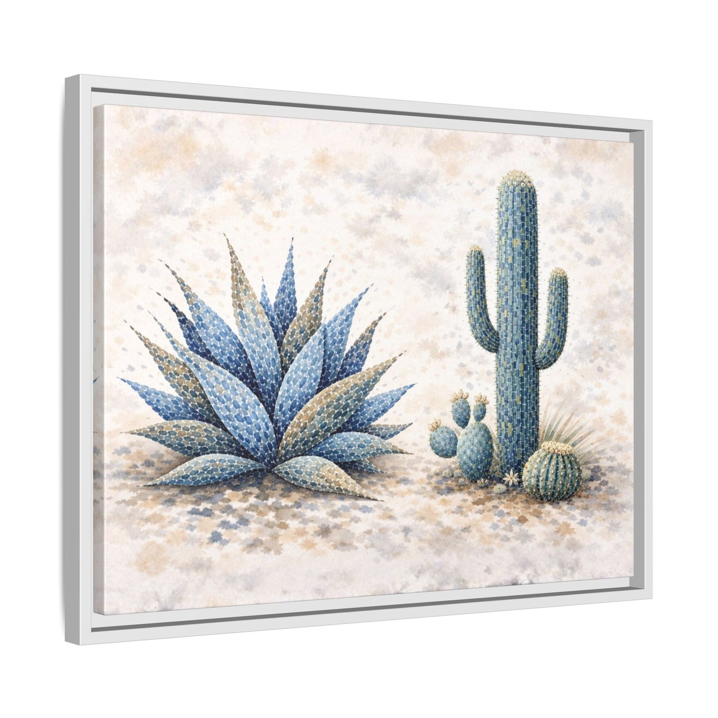 Blue Desert Botanicals Matte Canvas, Framed (Multi - color) - ZumBuys