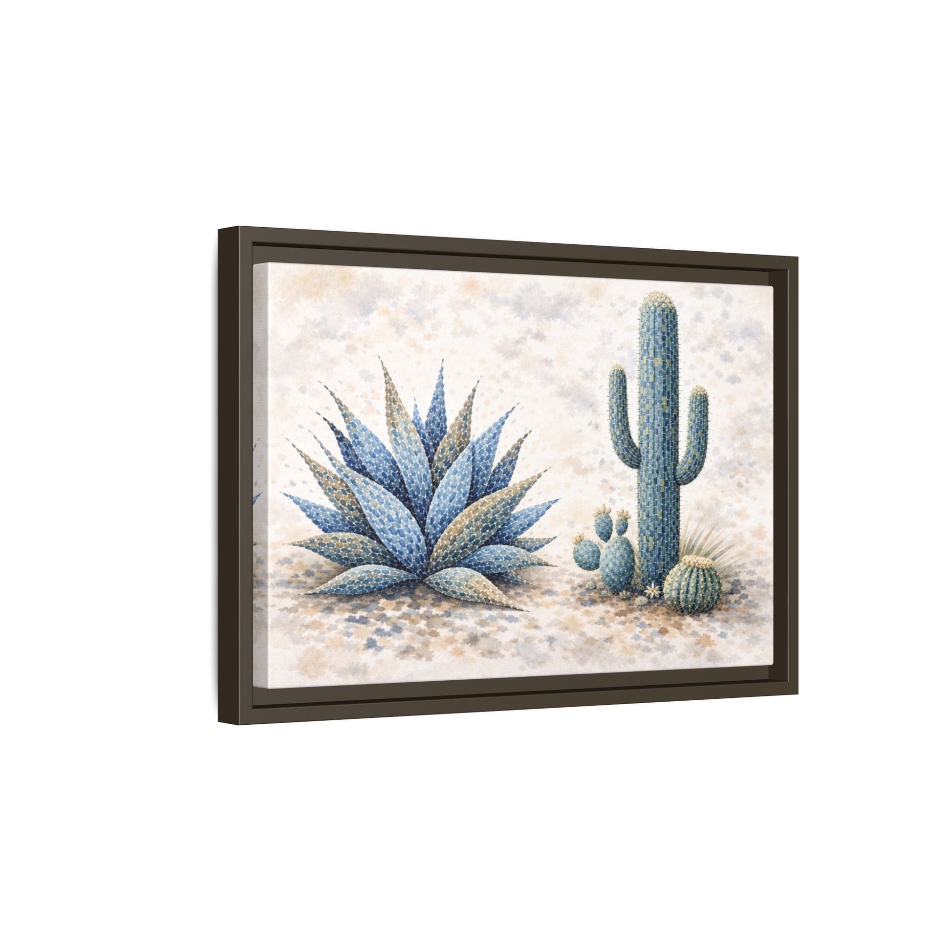 Blue Desert Botanicals Matte Canvas, Framed (Multi - color) - ZumBuys