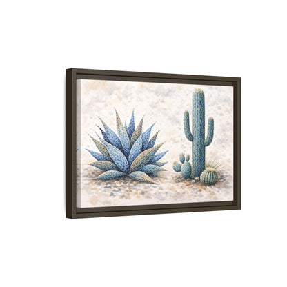 Blue Desert Botanicals Matte Canvas, Framed (Multi - color) - ZumBuys