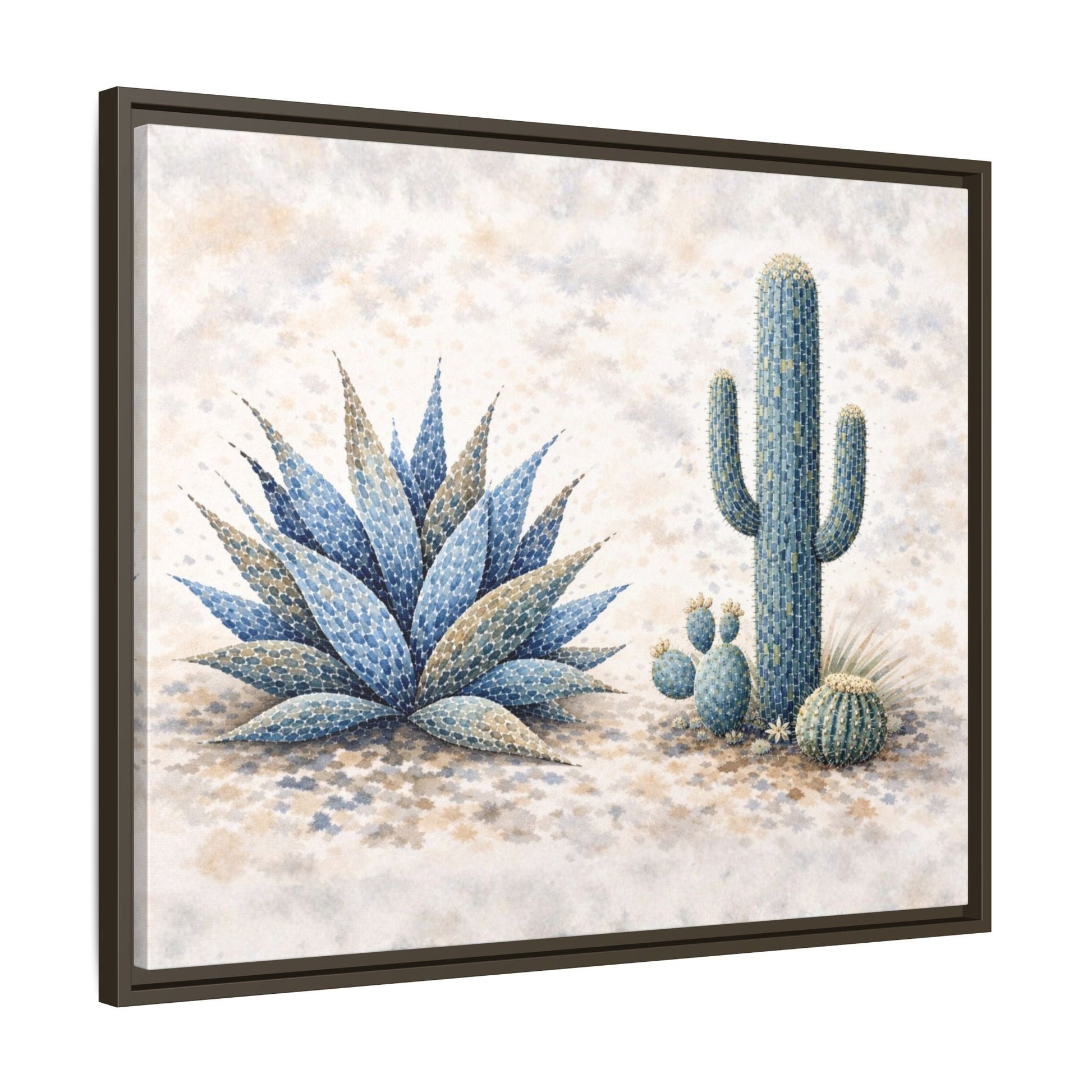 Blue Desert Botanicals Matte Canvas, Framed (Multi - color) - ZumBuys