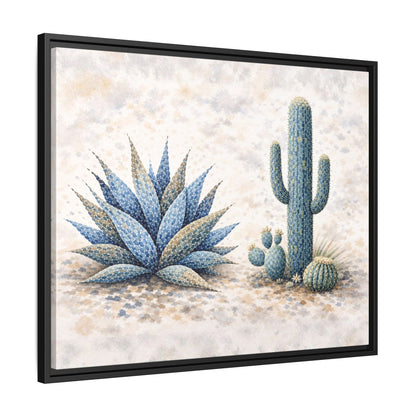 Blue Desert Botanicals Matte Canvas, Framed (Multi - color) - ZumBuys