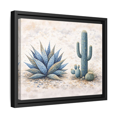 Blue Desert Botanicals Matte Canvas, Framed (Multi - color) - ZumBuys