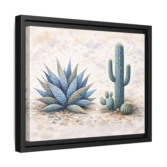Blue Desert Botanicals Matte Canvas, Framed (Multi - color) - ZumBuys