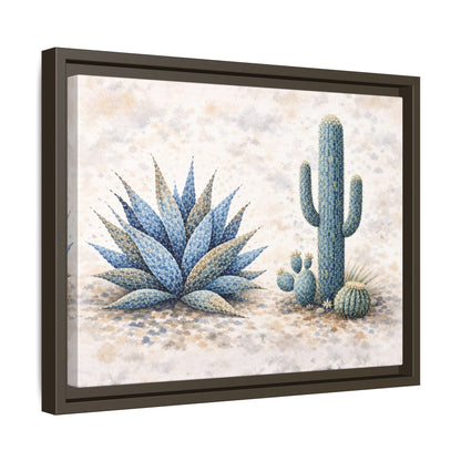 Blue Desert Botanicals Matte Canvas, Framed (Multi - color) - ZumBuys