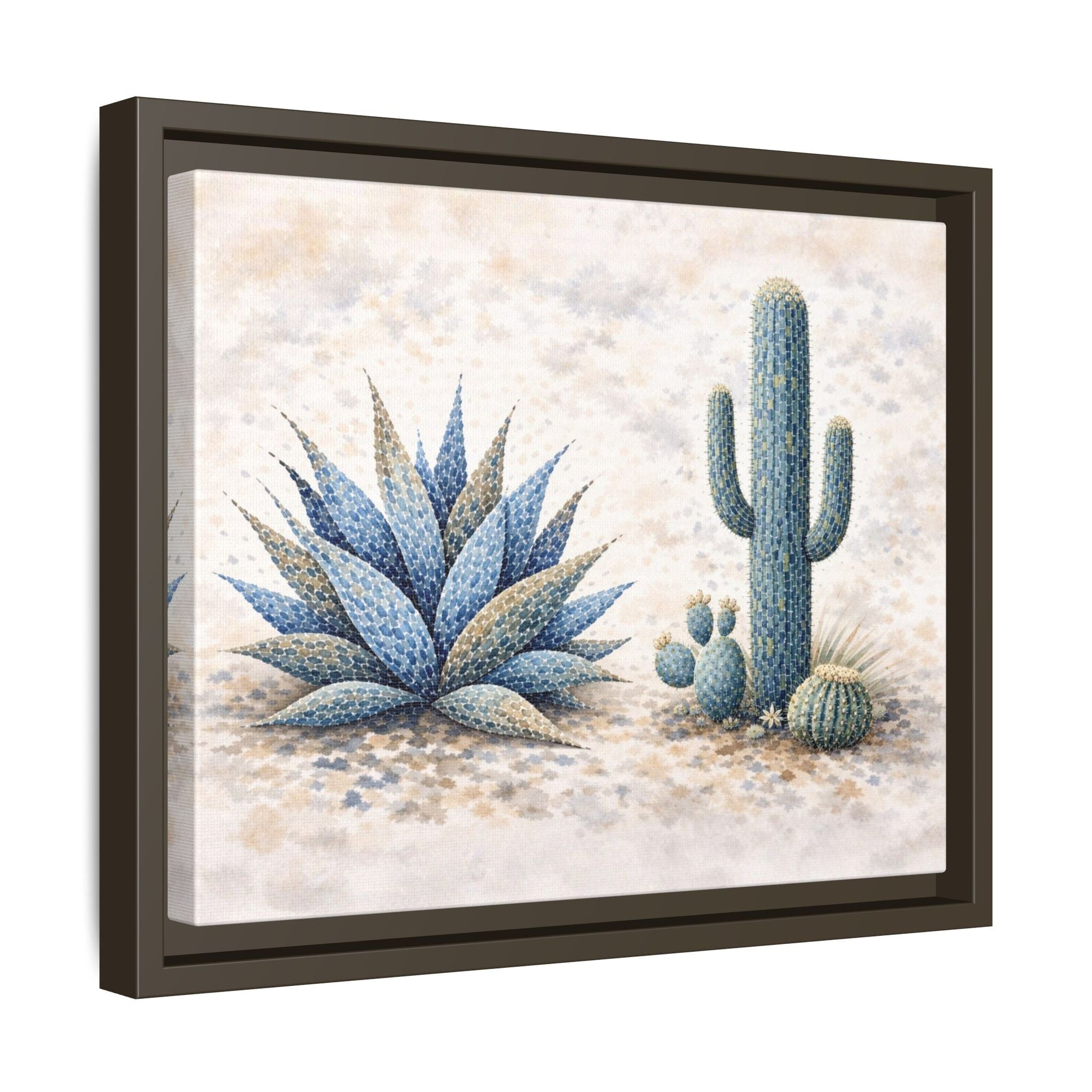 Blue Desert Botanicals Matte Canvas, Framed (Multi - color) - ZumBuys