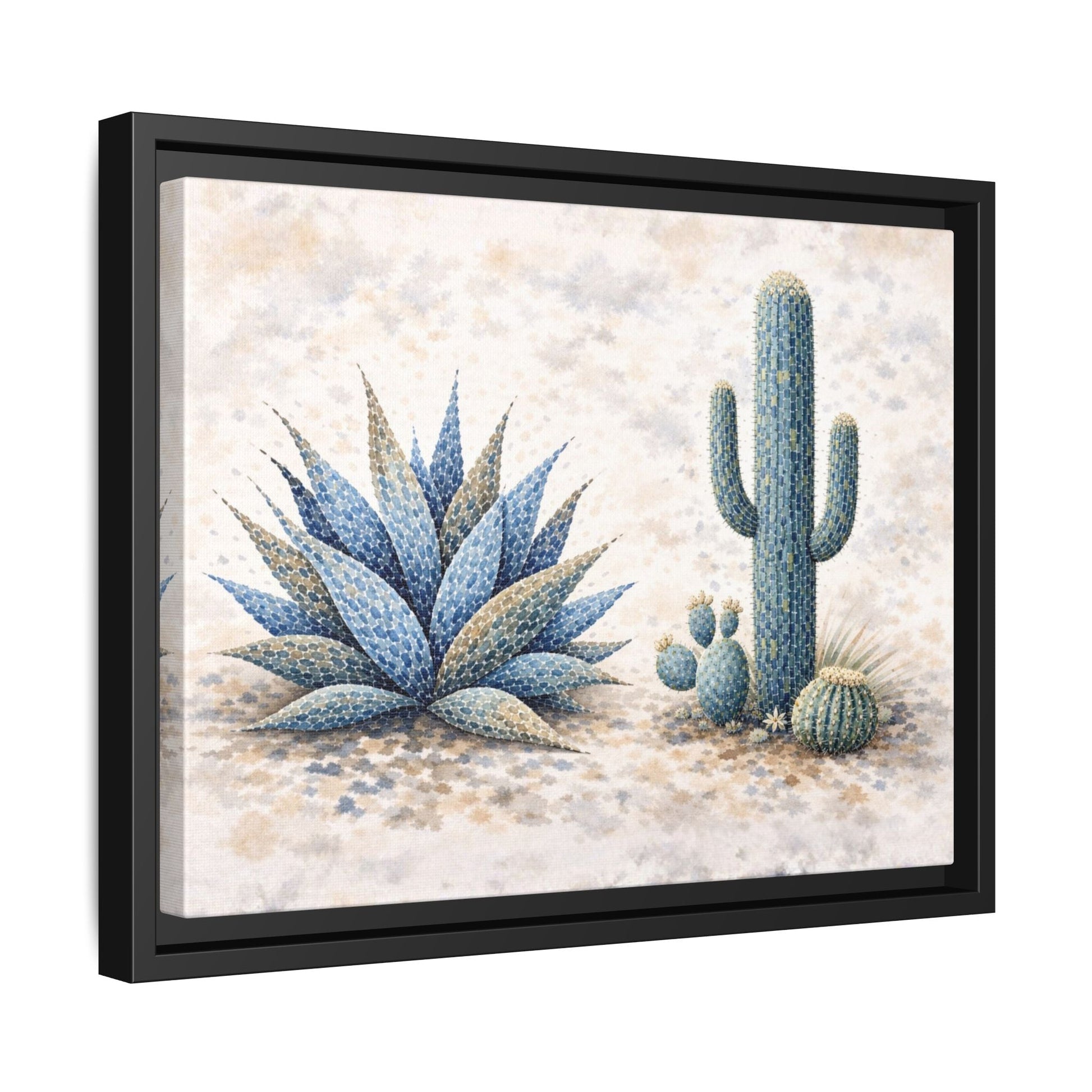 Blue Desert Botanicals Matte Canvas, Framed (Multi - color) - ZumBuys