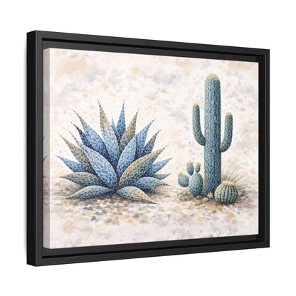 Blue Desert Botanicals Matte Canvas, Framed (Multi - color) - ZumBuys