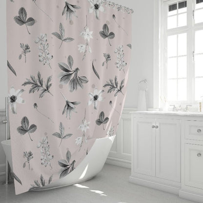 Blush Botanicals Shower Curtains - ZumBuys