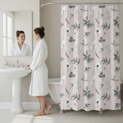 Blush Botanicals Shower Curtains - ZumBuys
