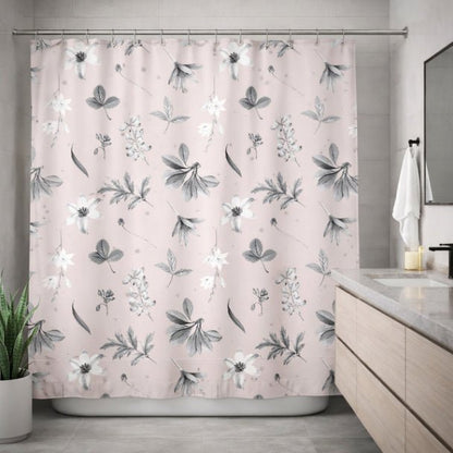 Blush Botanicals Shower Curtains - ZumBuys