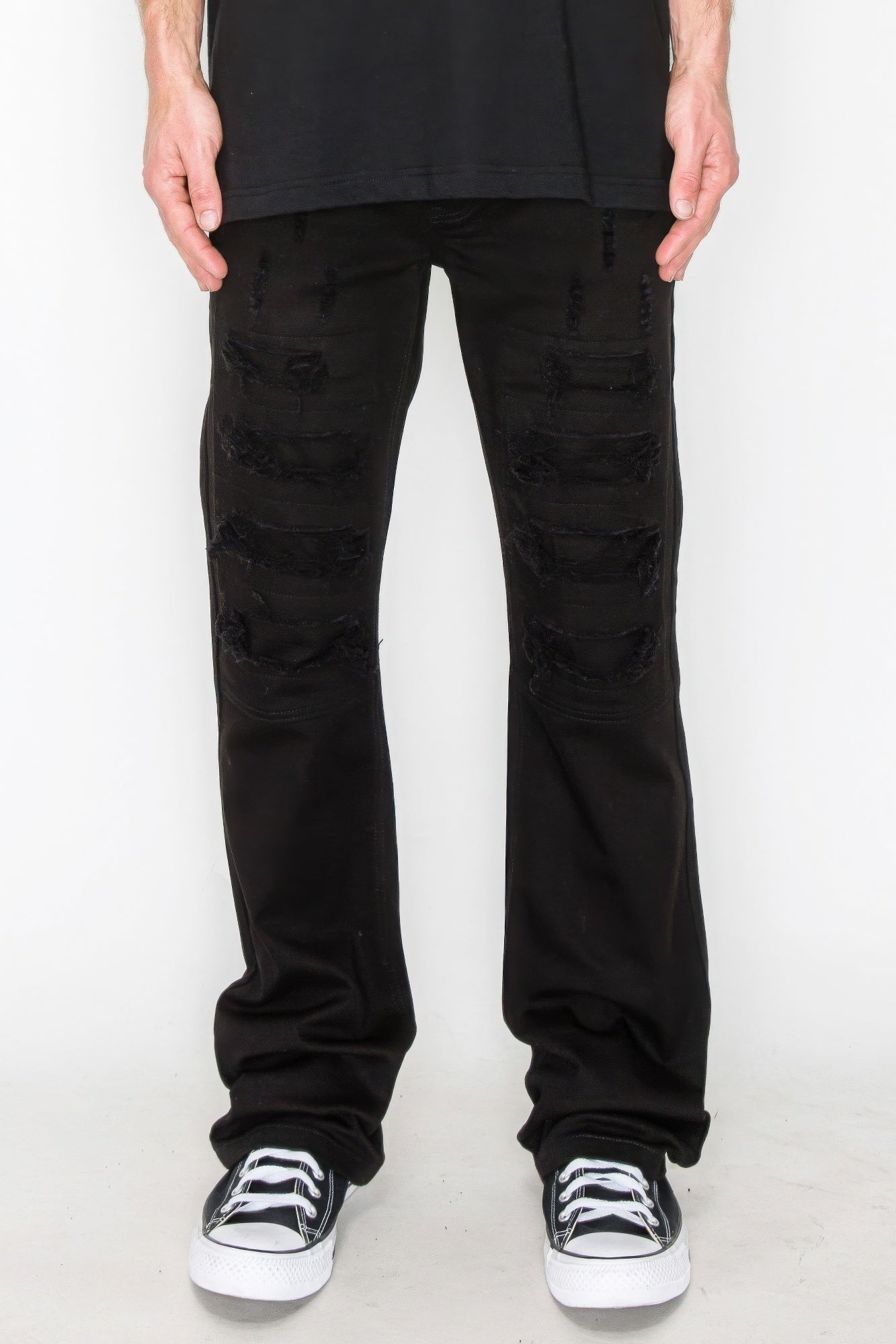 Bootcut Rip & Repair Colored Jeans - ZumBuys