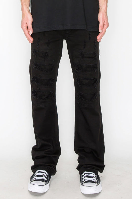 Bootcut Rip & Repair Colored Jeans - ZumBuys