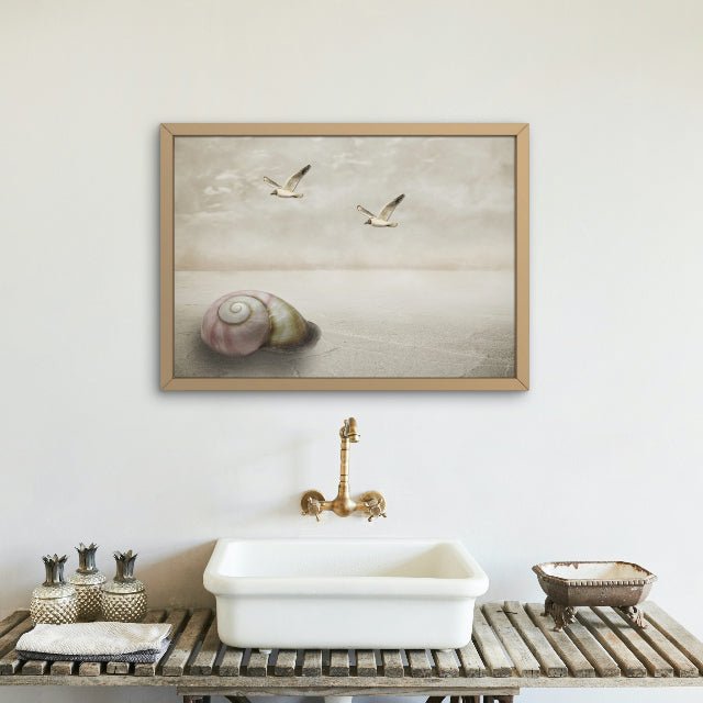 Brooding Seashell Framed Art - ZumBuys