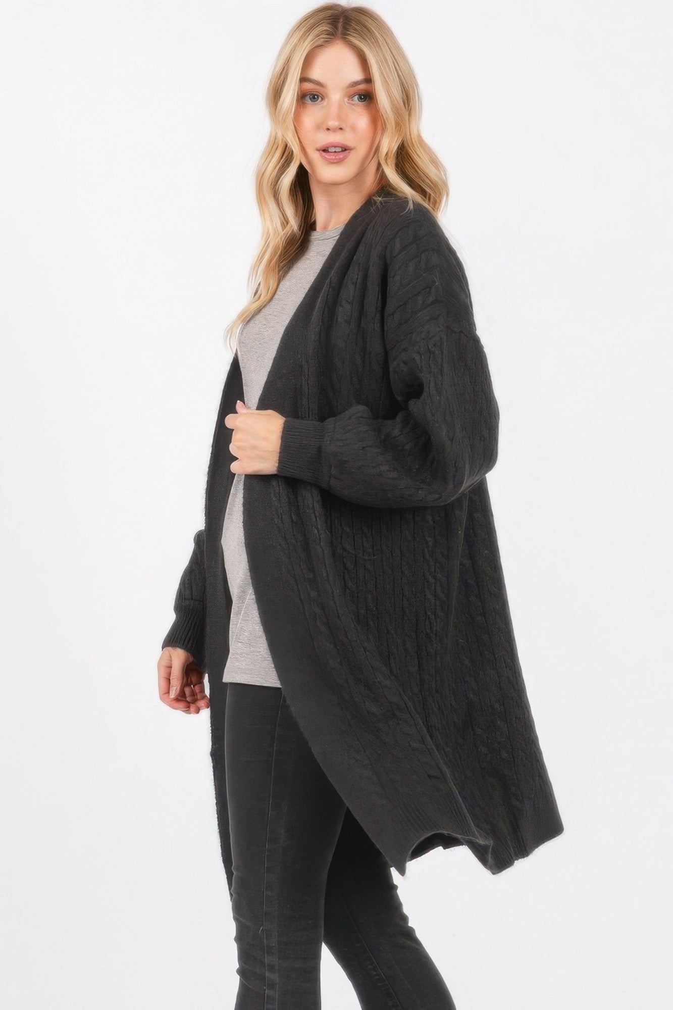 Cable Knit Cardigan - ZumBuys