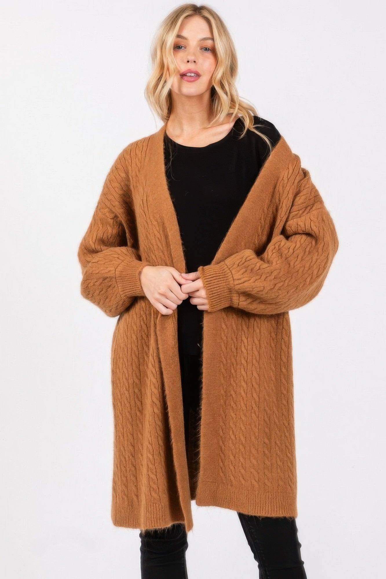 Cable Knit Cardigan - ZumBuys
