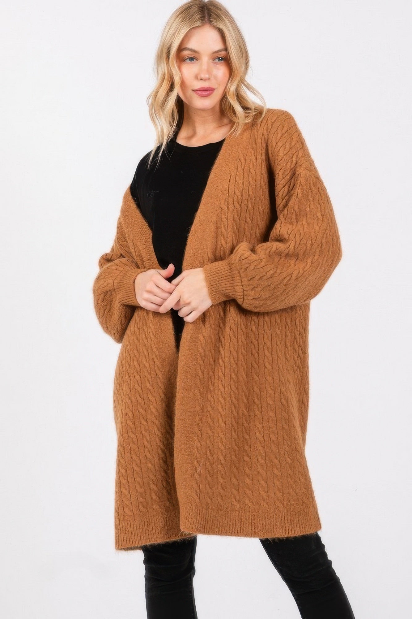 Cable Knit Cardigan - ZumBuys