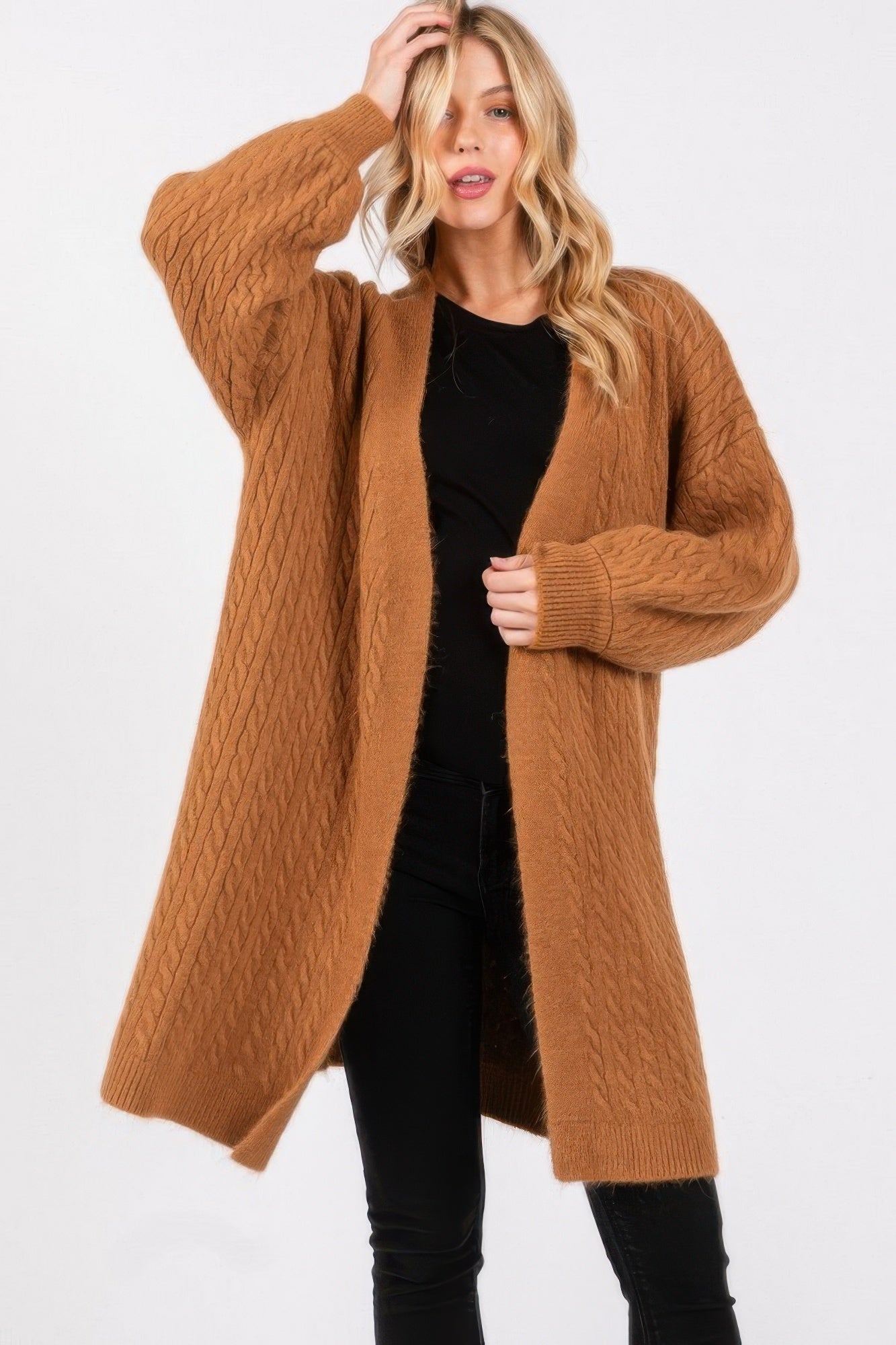 Cable Knit Cardigan - ZumBuys