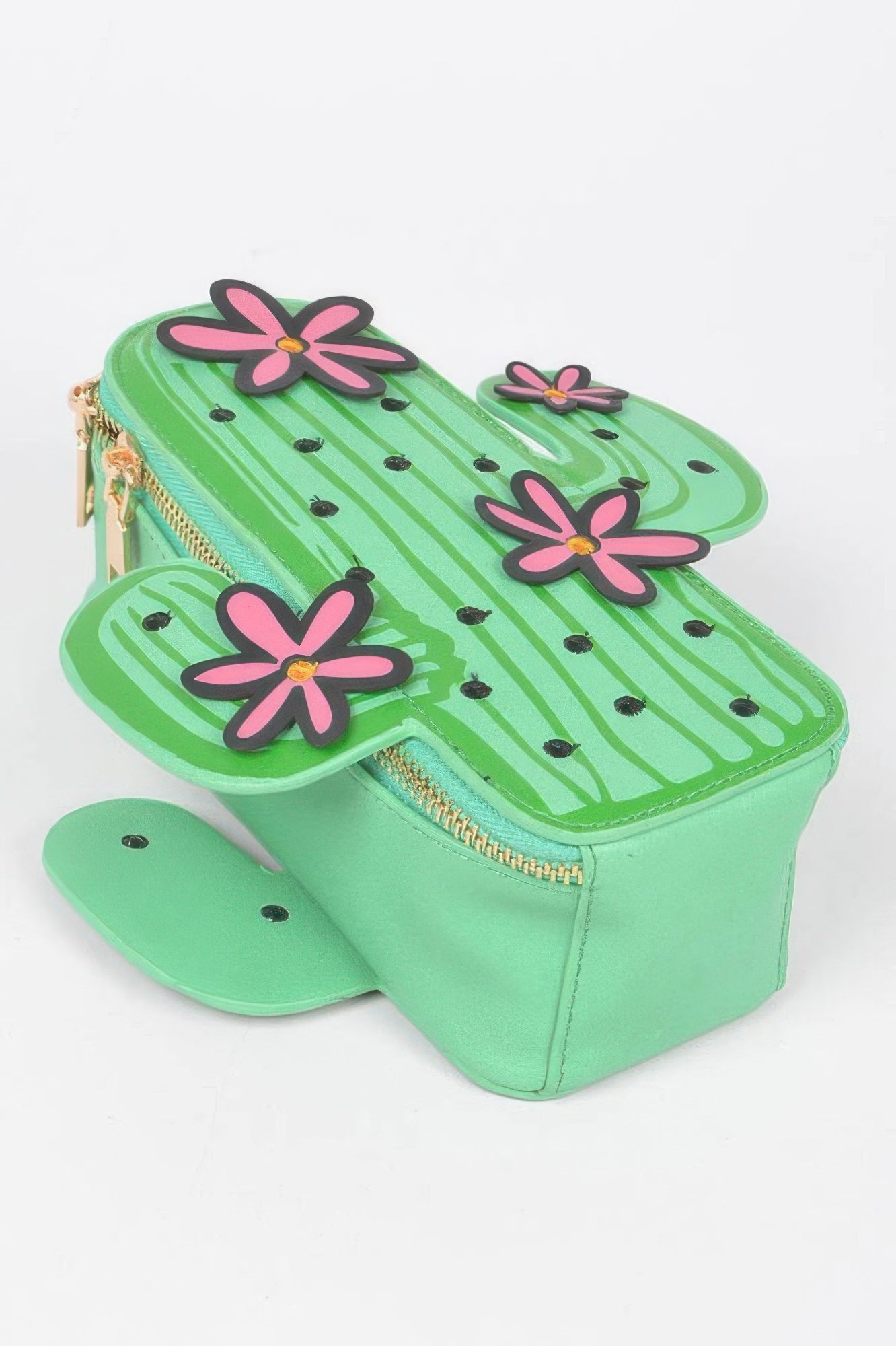 Cactus Crossbody Bag for Women – Novelty Faux Leather Mini Purse with Chain Strap, Cute Festival & Vacation Handbag - ZumBuys