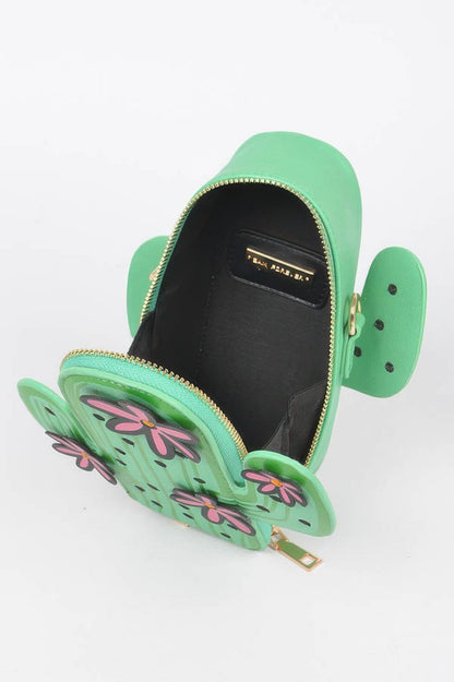 Cactus Crossbody Bag for Women – Novelty Faux Leather Mini Purse with Chain Strap, Cute Festival & Vacation Handbag - ZumBuys