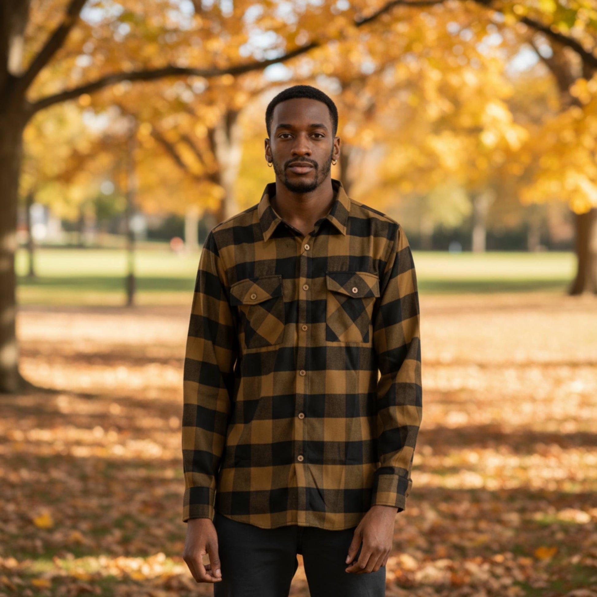 Checkered Long Sleeve Flannel Shirt - ZumBuys