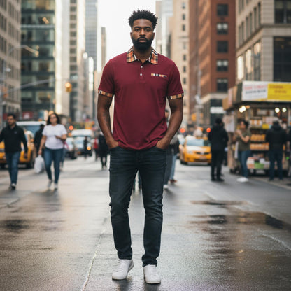 Checkered Plaid Short Sleeve Polo Shirt - ZumBuys