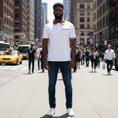 Checkered Plaid Short Sleeve Polo Shirt - ZumBuys