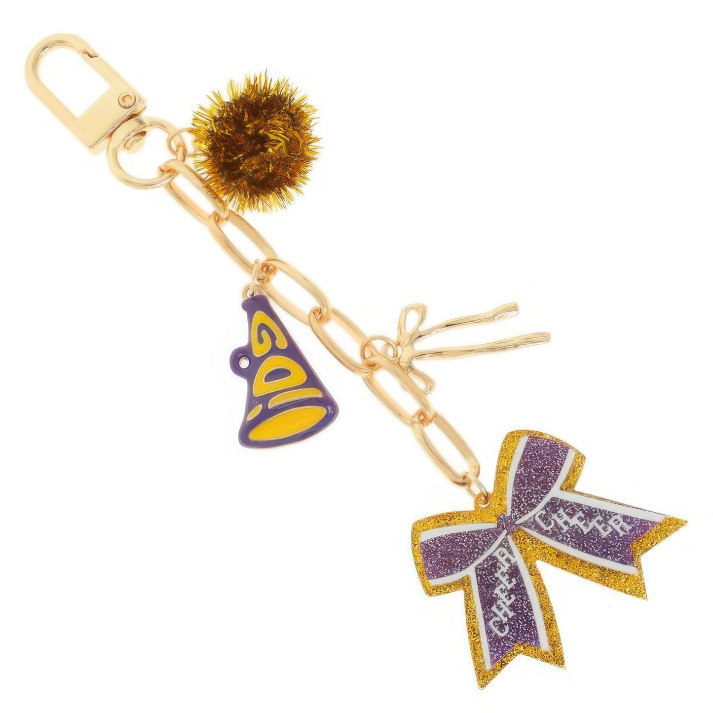Cheer Themed Bag Charm Keychain - ZumBuys