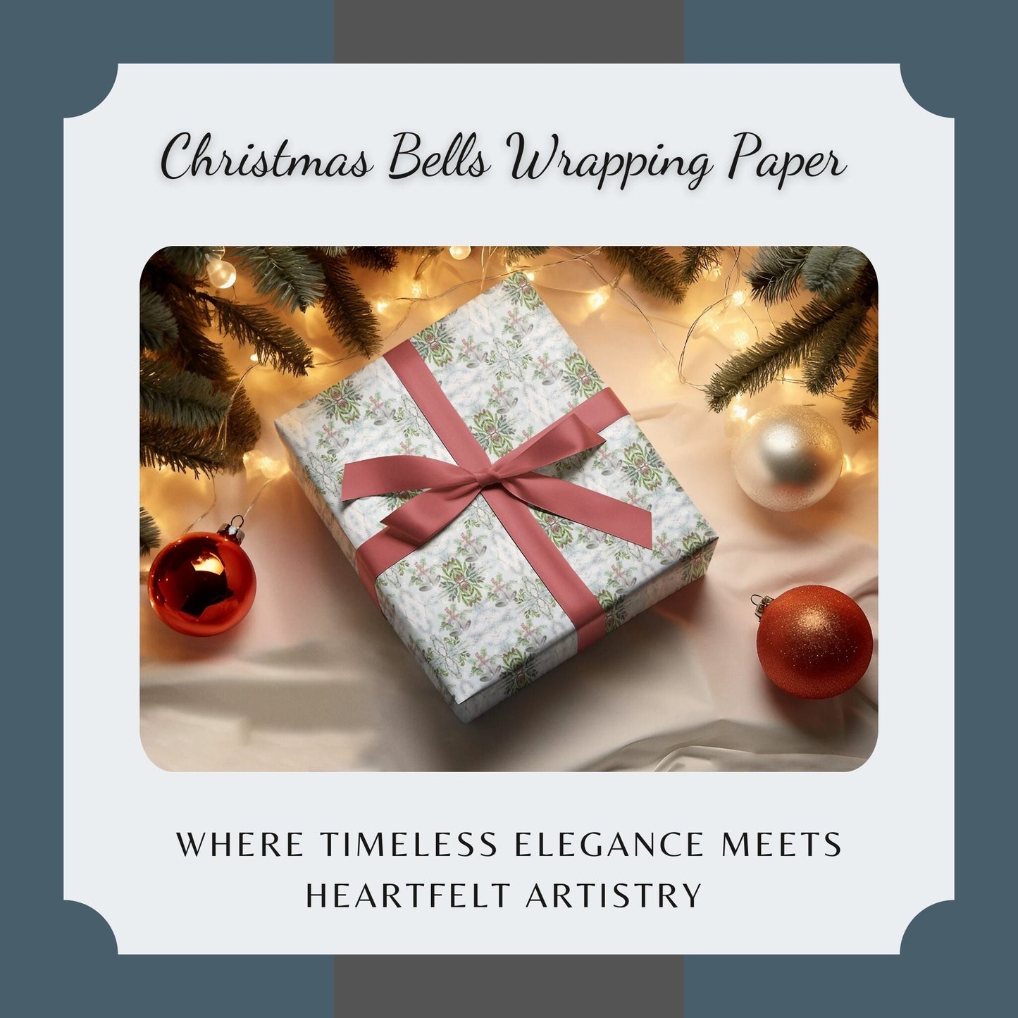 Christmas Bells Wrapping Paper - ZumBuys