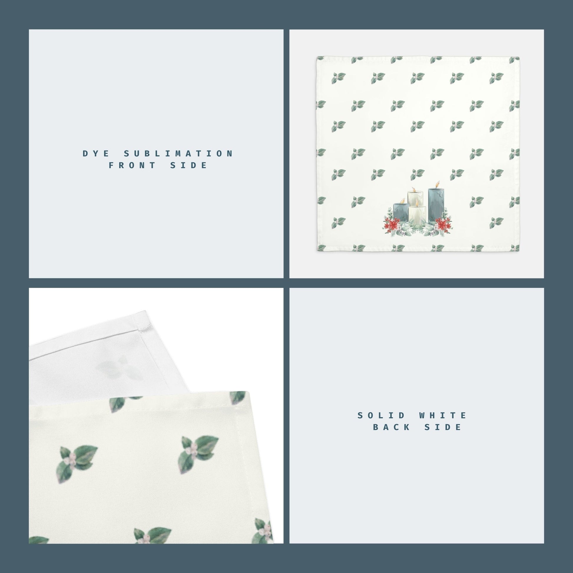 Christmas Candles Cloth Napkin Set of 4 - ZumBuys