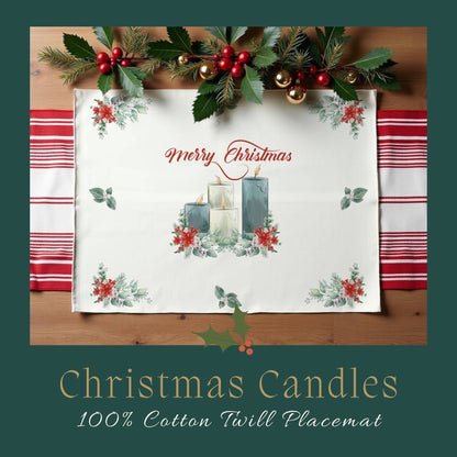 Christmas Candles Placemat, 2pc - ZumBuys