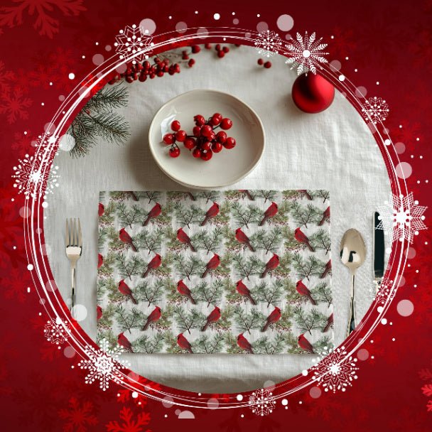 Christmas Cardinals Placemat Set of 4 - ZumBuys
