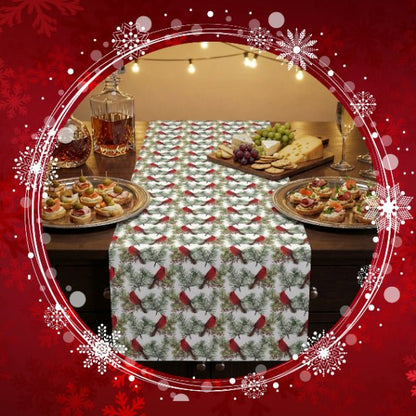 Christmas Cardinals Table Runner (Cotton, Poly) - ZumBuys