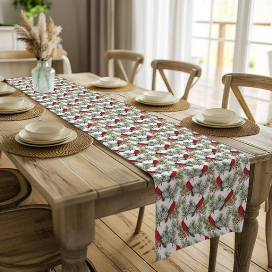 Christmas Cardinals Table Runner (Cotton, Poly) - ZumBuys