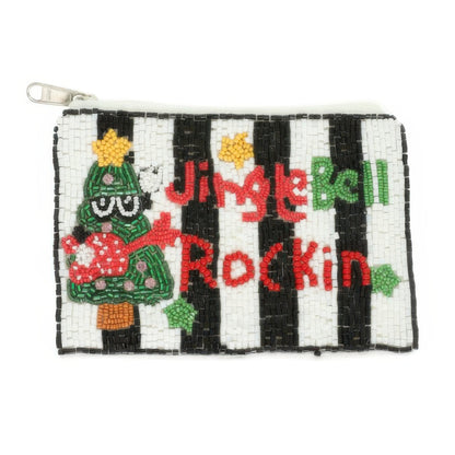 Christmas Jingle Bell Rockin Beaded Coin Bag - ZumBuys