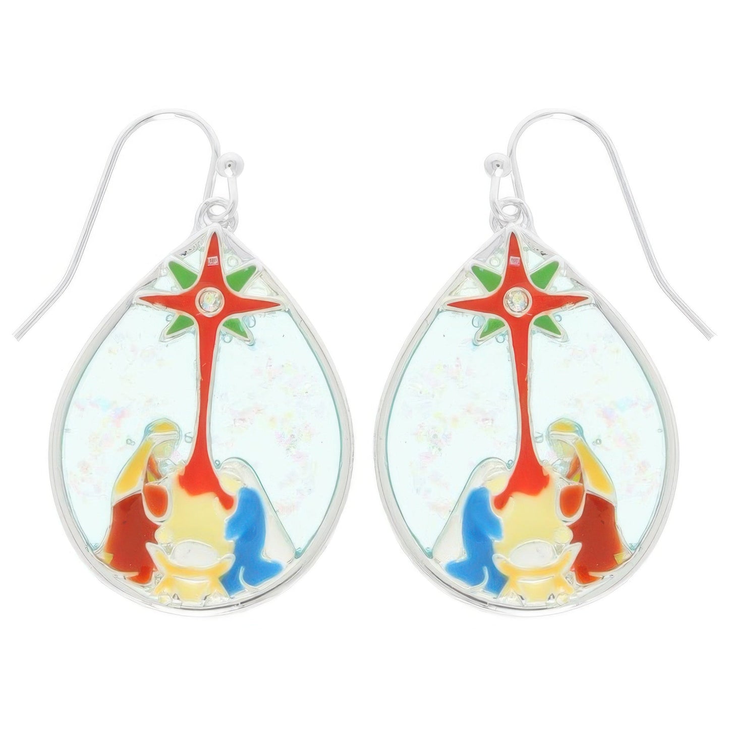 Christmas Nativity Theme Teardrop Earrings - ZumBuys