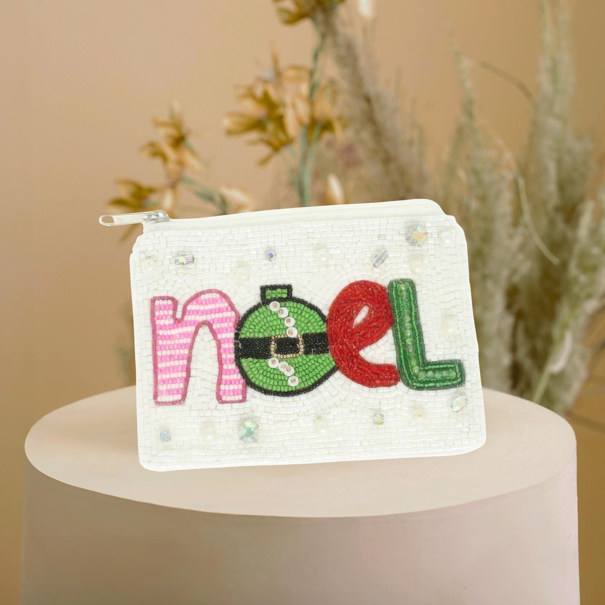 Christmas Noel Beaded Coin Bag - ZumBuys