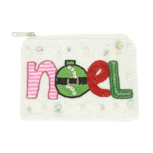 Christmas Noel Beaded Coin Bag - ZumBuys