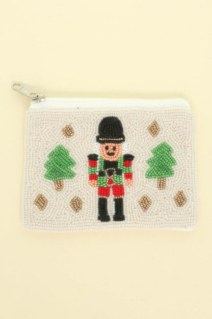 Christmas Nutcracker Beaded Coin Bag - ZumBuys