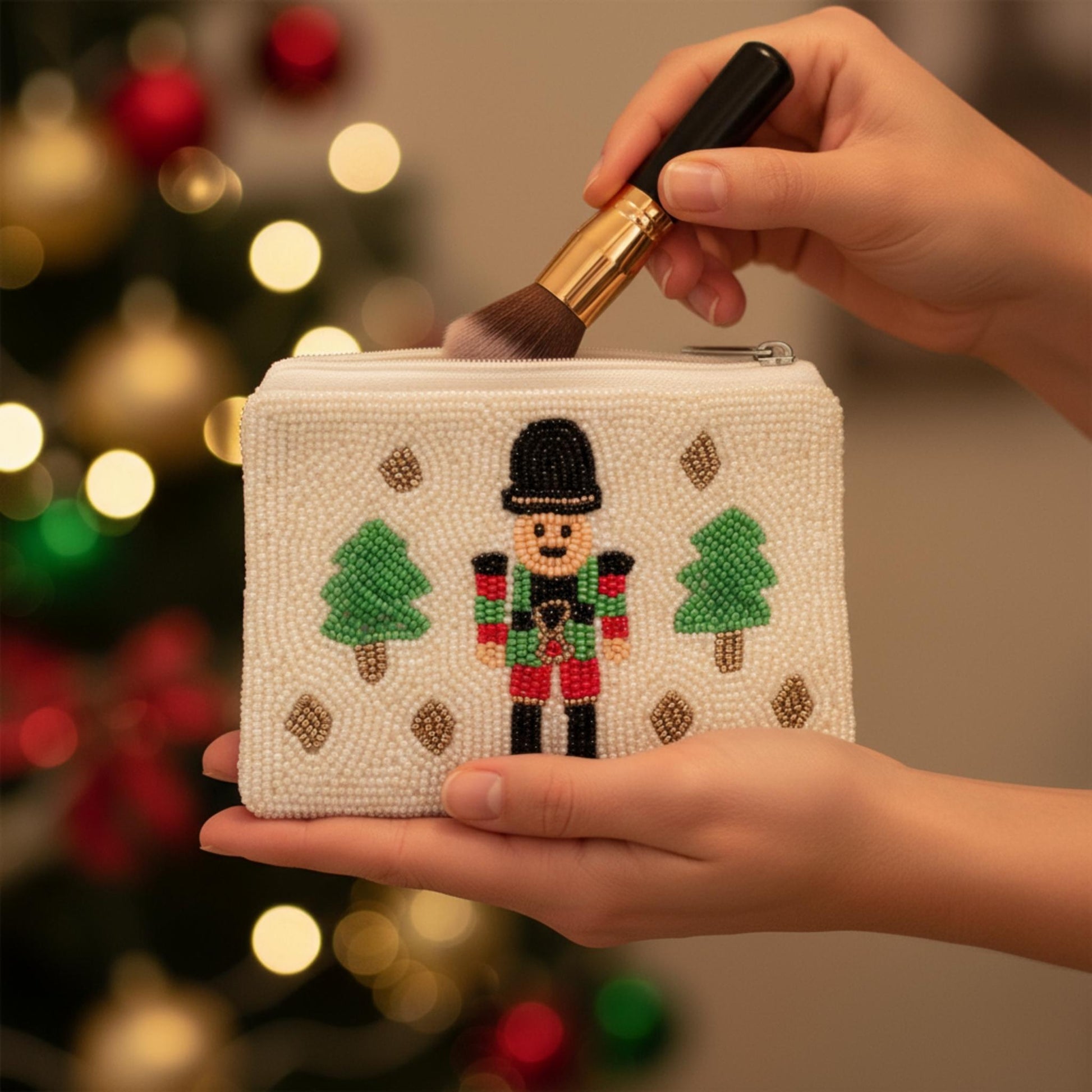 Christmas Nutcracker Beaded Coin Bag - ZumBuys